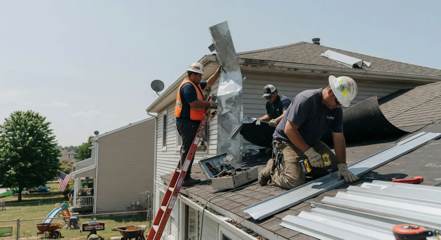 Storm Damage Metal Roof Repair in Fishertown, PA